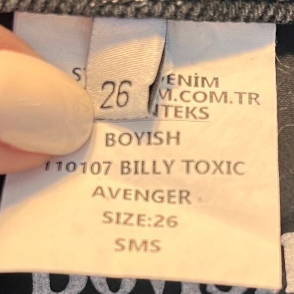 Boyish Billy High Rise skinny Jeans in Toxic Avenger NWT 26 - Picture 8 of 11